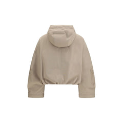 Beige Polyester Shell Jacket
