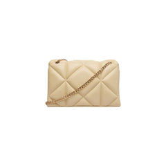 Beige Artificial Leather Handbag