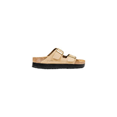 Beige Synthetic Platform Sandals
