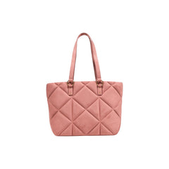 Pink Suede Leather Handbag
