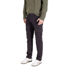 بنطال كارغو أسود من القطن