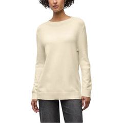 Cream Polyester Sweatshirt