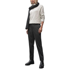 Black Polyester Chino Pants