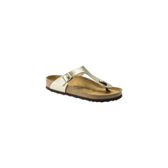 Gold Synthetic Flat Sandals