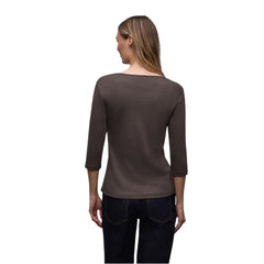 Brown Cotton Long Sleeve T-Shirt