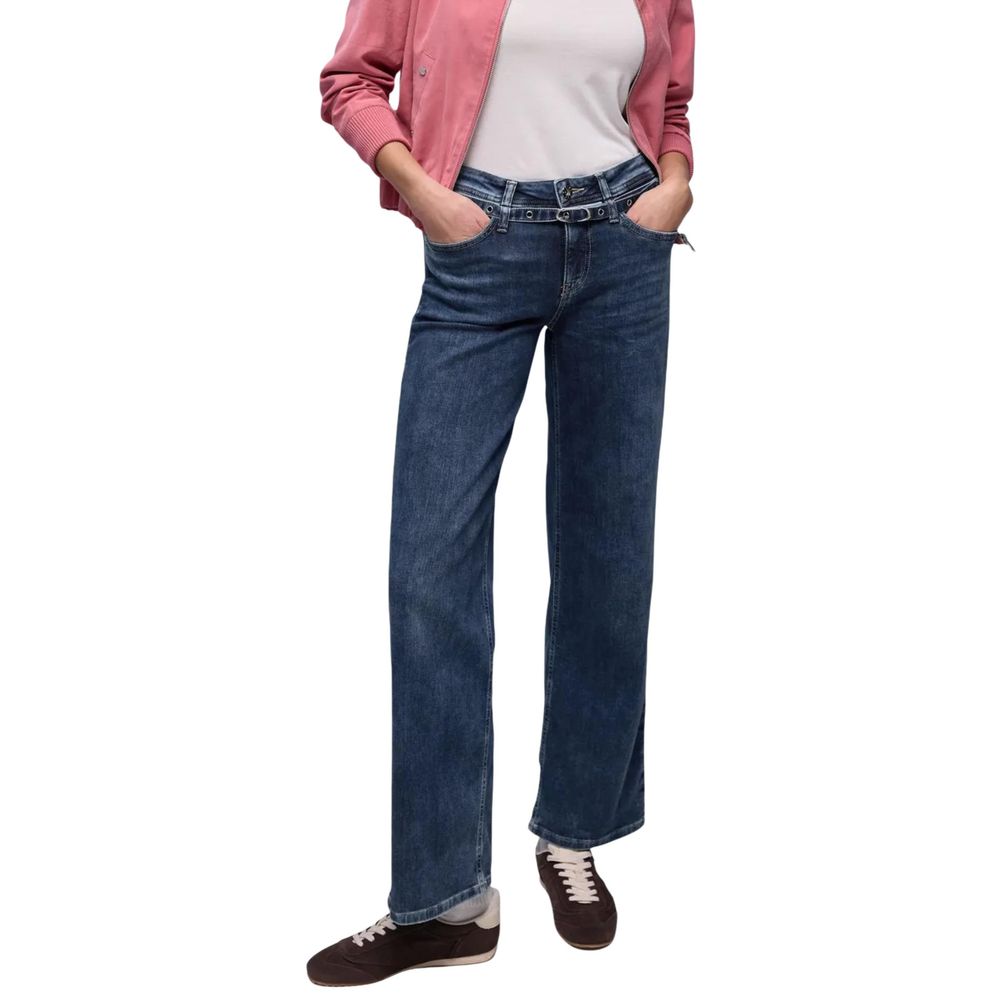Blue Cotton Relaxed Fit Jeans
