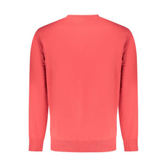 "Red Cotton Men Sweatshirt"