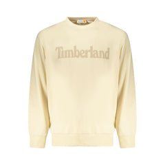 Beige Cotton Men Sweatshirt