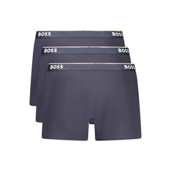 Blue Cotton Men Boxer Short