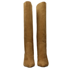 Brown Leather High Heel Boots