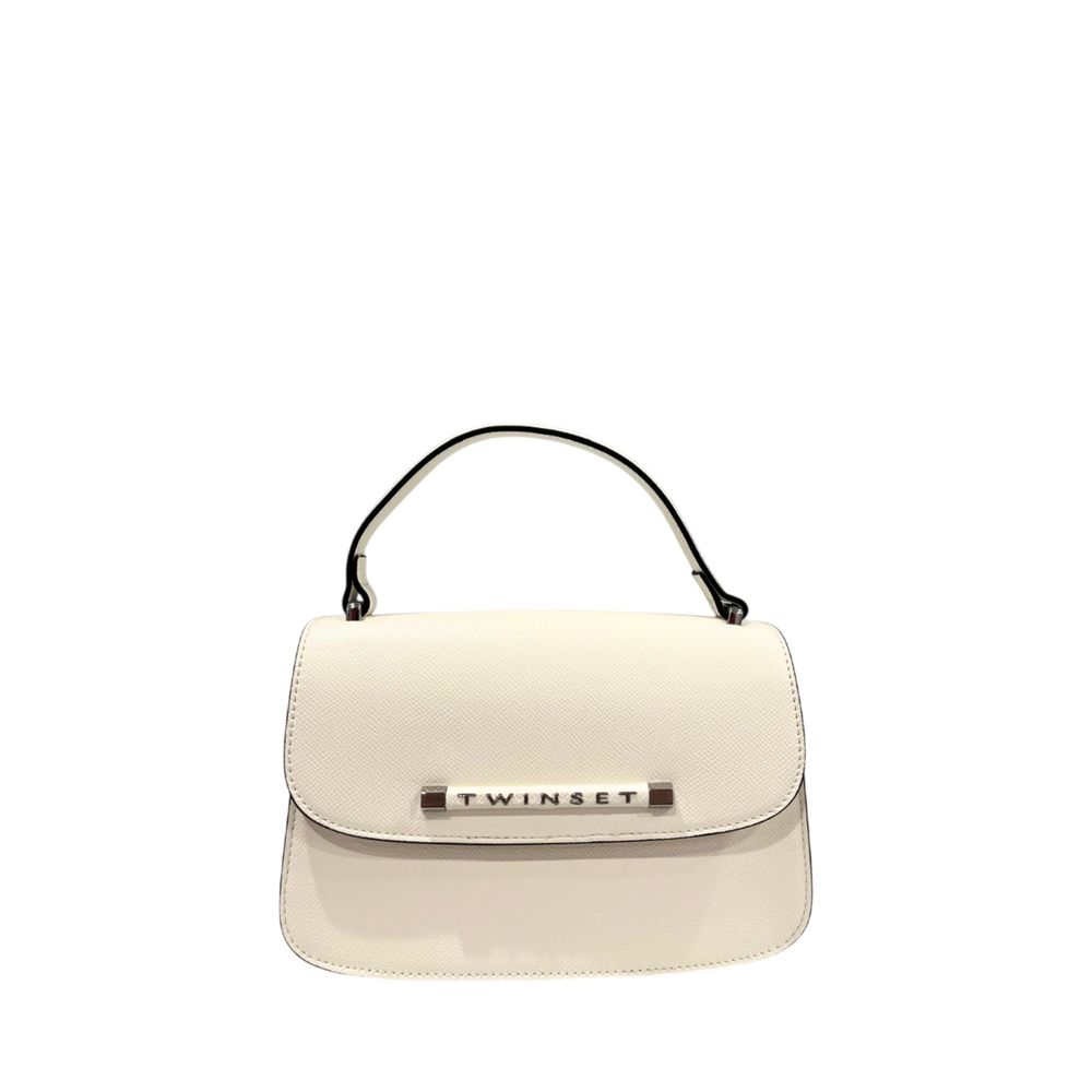 White Polyurethane Women Handbag