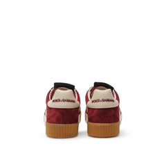 حذاء رياضي منخفض من الجلد الأبيض