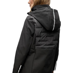 معطف أسود من البوليستر