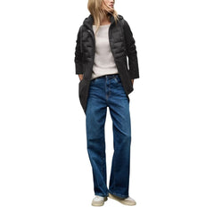 معطف أسود من البوليستر