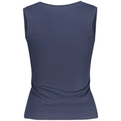 Blue Cotton Women's Tank Top