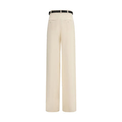 Beige Triacetate Dress Pants