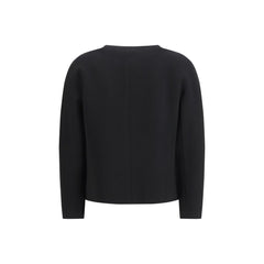 Black Triacetate Full-Length Jacket