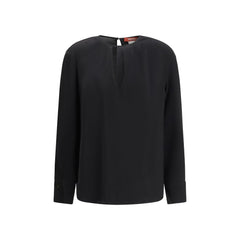 Black Triacetate Blouse