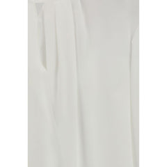 White Triacetate Blouse