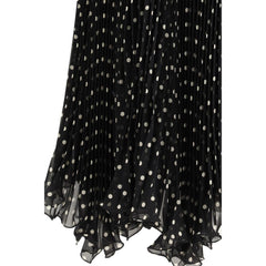 Black Viscose Midi Skirt