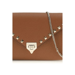 محفظة بوس توروس من جلد العجل البني