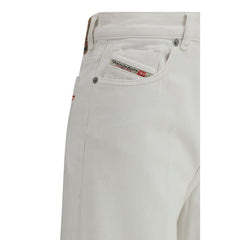 White Cotton Flared Jeans
