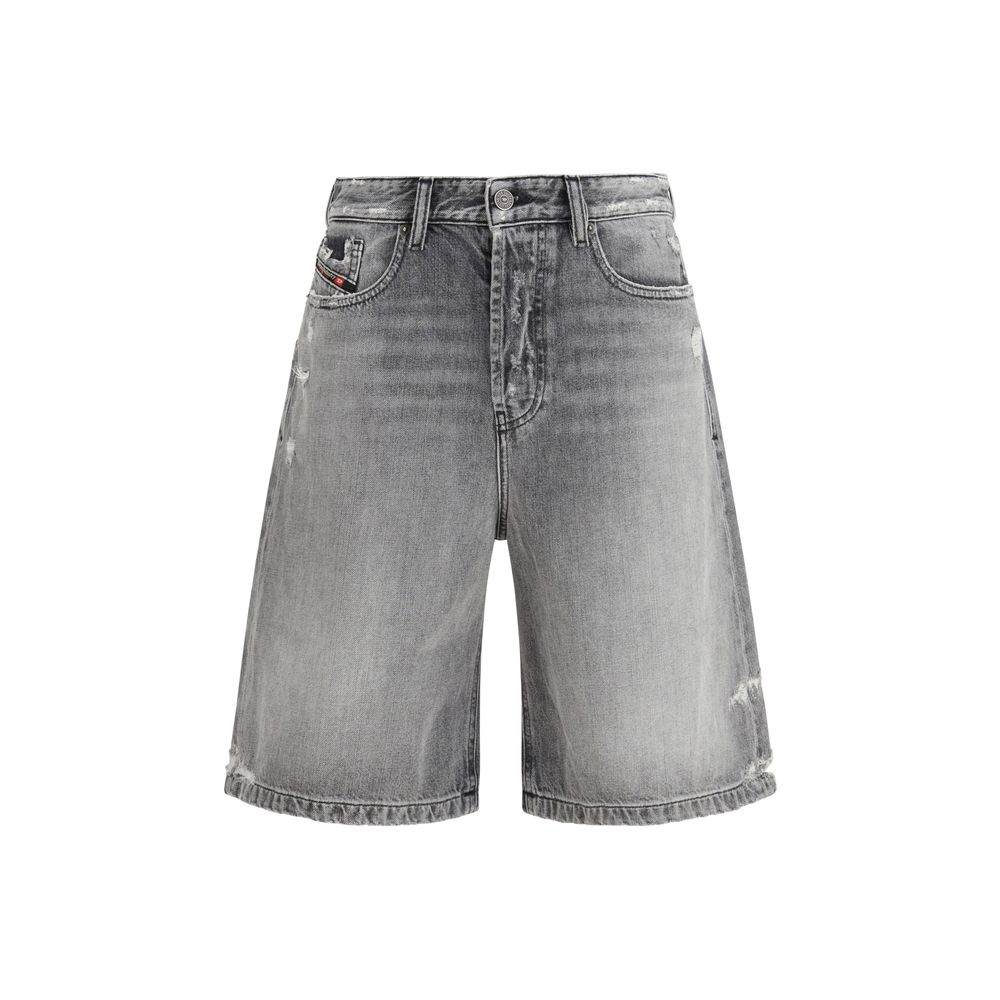 Gray Cotton Bermuda Shorts