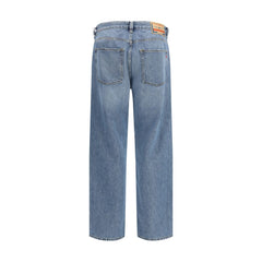 Blue Cotton Relaxed Fit Jeans