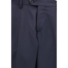 بدلة من قطعتين من الصوف الأزرق