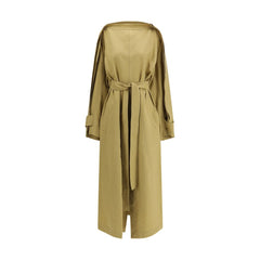 Beige Lyocell Trench Coat