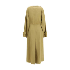 Beige Lyocell Trench Coat