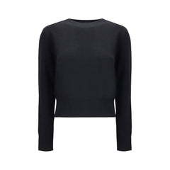 Black Merino Wool Sweatshirt