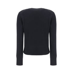 Black Merino Wool Sweatshirt