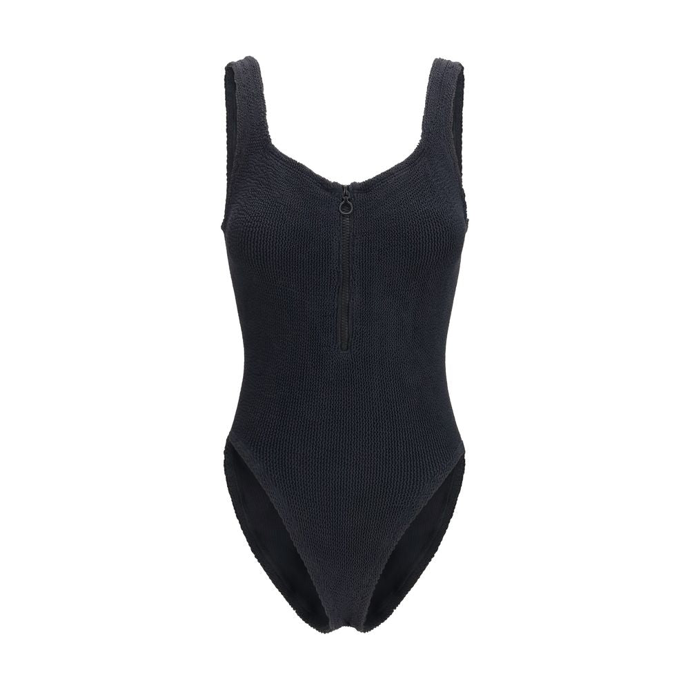 Black Polyamide One-Piece Swimsuit