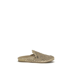 حذاء مفتوح من الجلد البيج من Bos Taurus