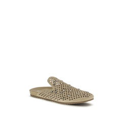 حذاء مفتوح من الجلد البيج من Bos Taurus