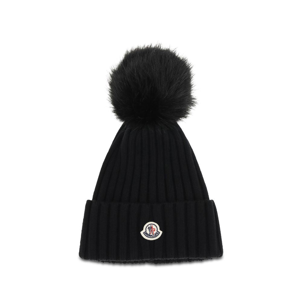 Black Fleece Wool Beanie