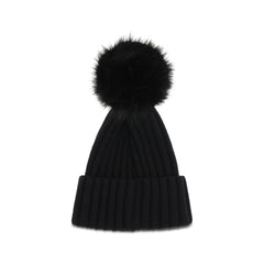 Black Fleece Wool Beanie