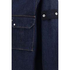 جاكيت قطنية زرقاء من الدنيم