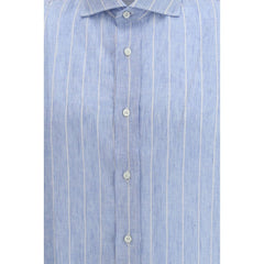 Blue Linen Pattern Shirt