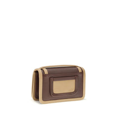 حقيبة كتف من جلد العجل البني Bos Taurus