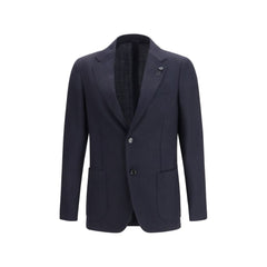 Blue Fleece Wool Blazer