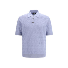 Blue Cotton Polo Shirt