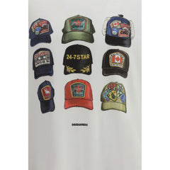 تي شيرت قطن أبيض