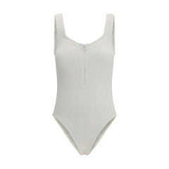 White Polyamide One-Piece Swimsuit