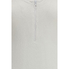 White Polyamide One-Piece Swimsuit