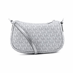 Gray Canvas Shoulder Bag