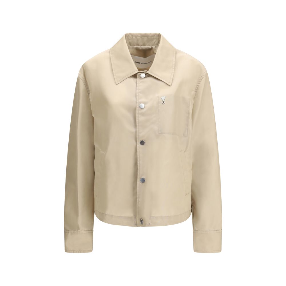 Beige Polyamide Trench Coat