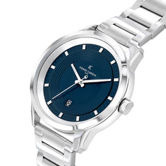 ساعة فاخرة من الفولاذ المقاوم للصدأ باللون الرمادي