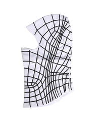 Men White Stripes Nylon Ski Mask Balaclava Hat